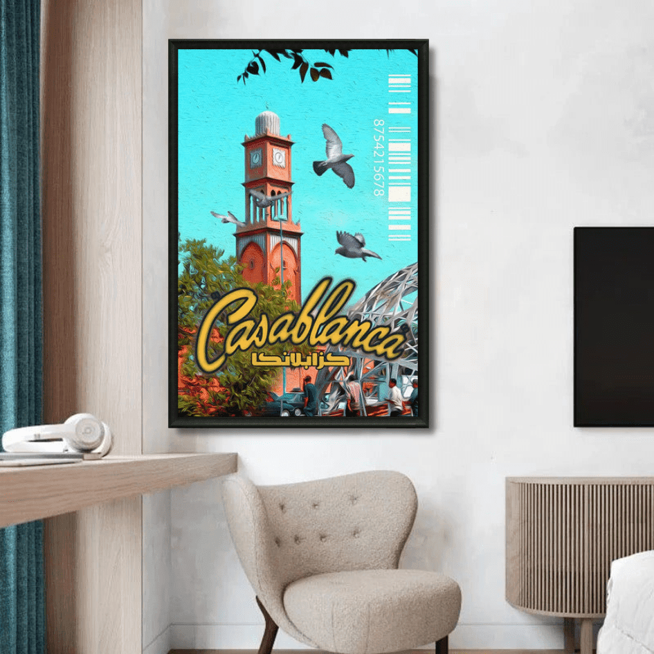Tableau marocain Casablanca architecture vue détail