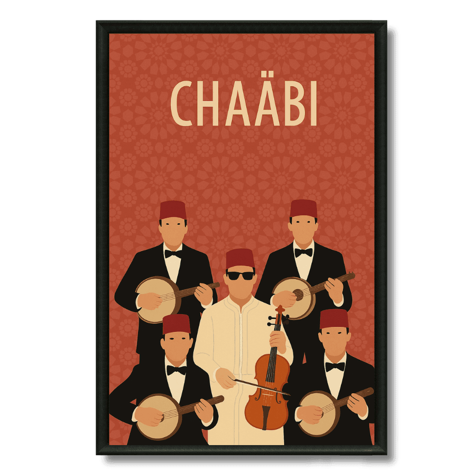 Tableau Chaâbi orchestre musique marocaine populaire mariage