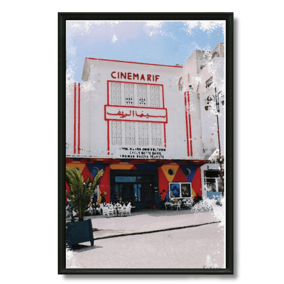 Tableau marocain Cinéma Rif Tanger, emblème culturel