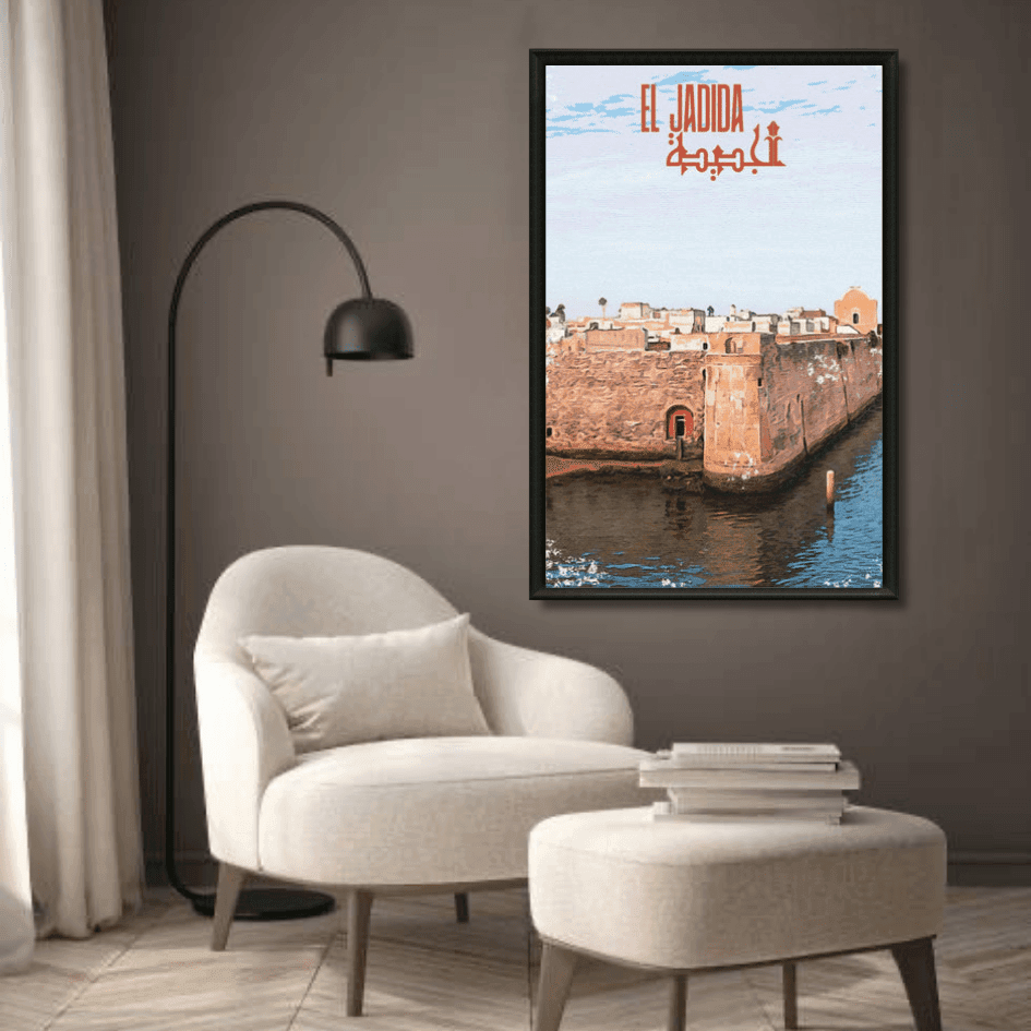 Tableau marocain El Jadida, cité portugaise fortifiée