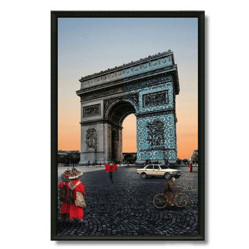 Tableau fusion Maroc-France Arc de Triomphe marocain