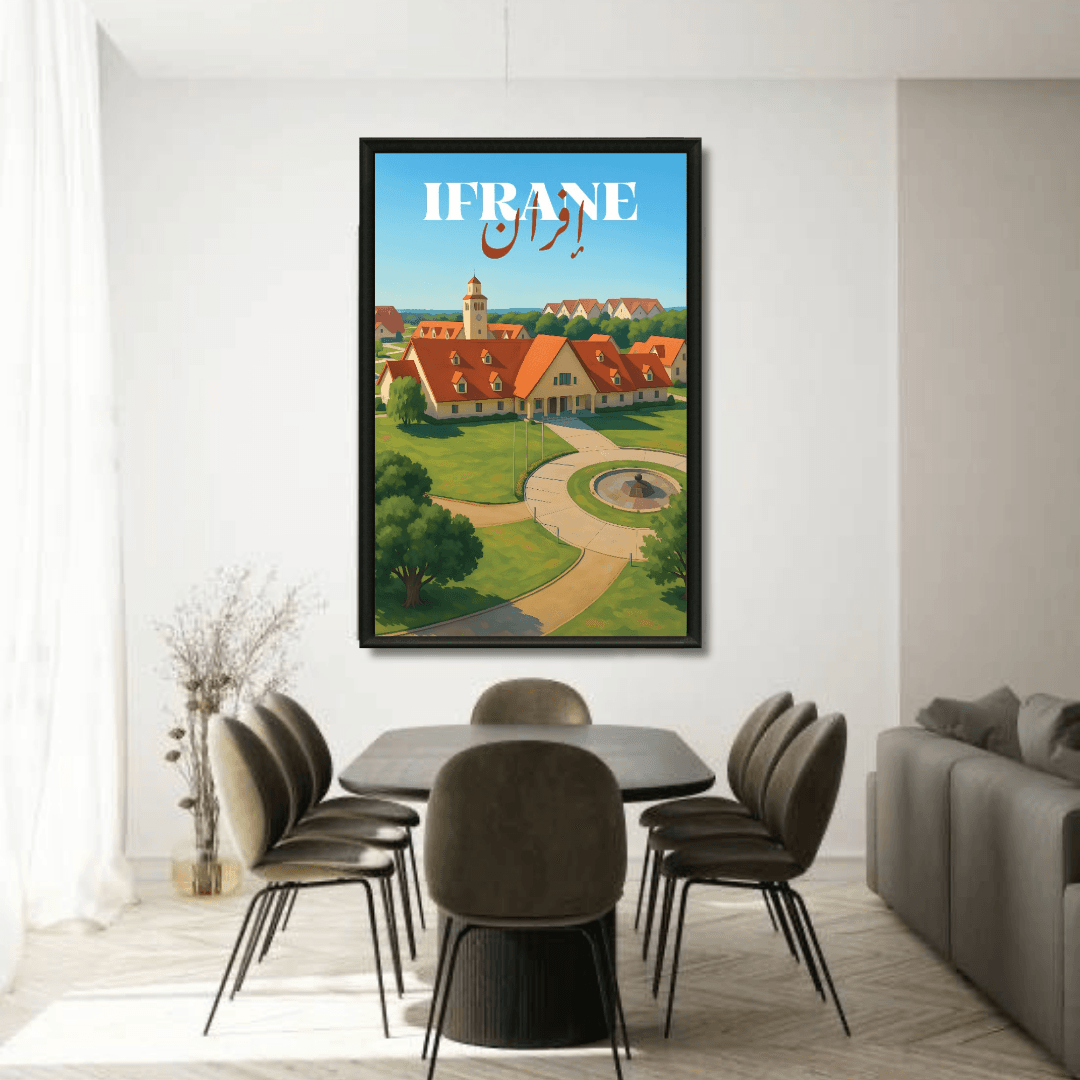 Tableau marocain Ifrane vue détail