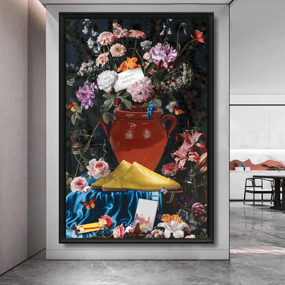 Tableau bouquet culture marocaine détail
