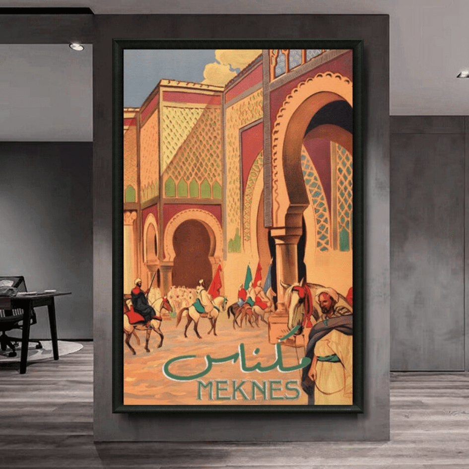 Tableau marocain Meknès, ville impériale aux portes monumentales