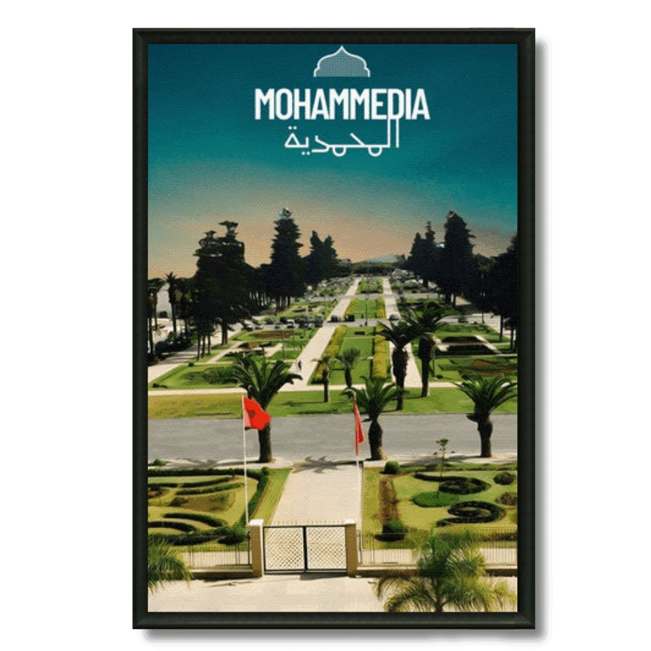 Tableau marocain Mohammedia, ville côtière et portuaire