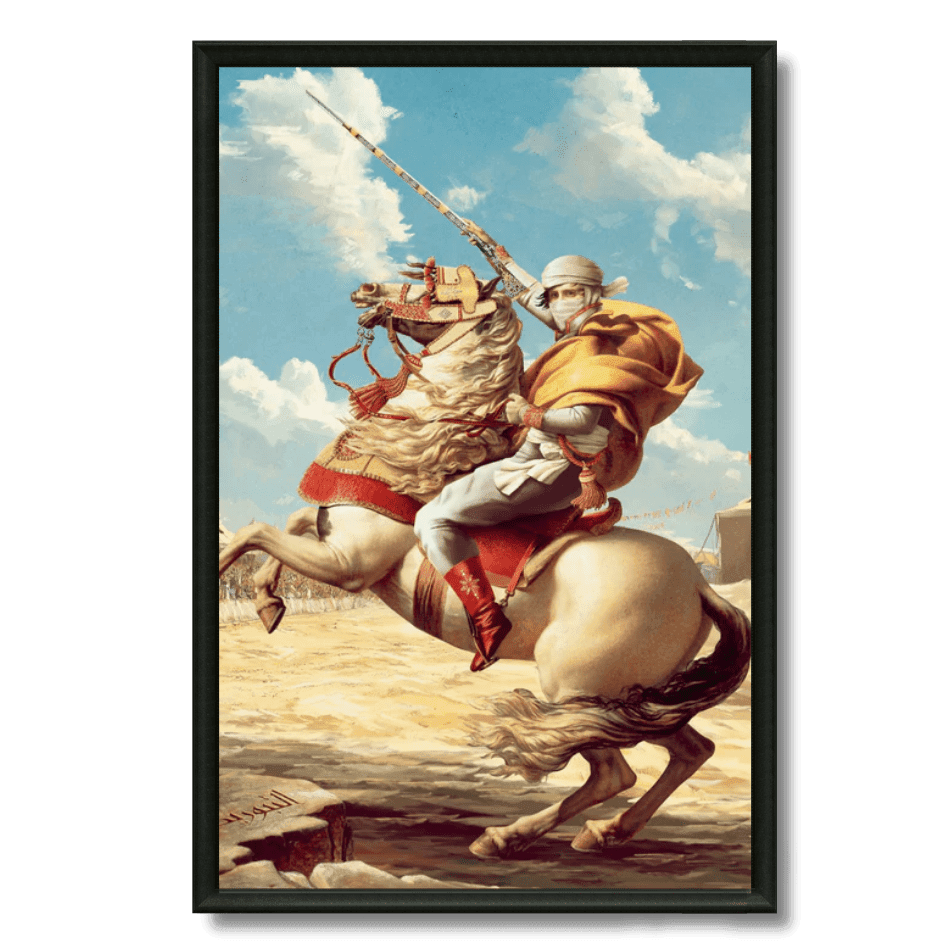 Tableau Napoléon style Tbourida marocain art décalé