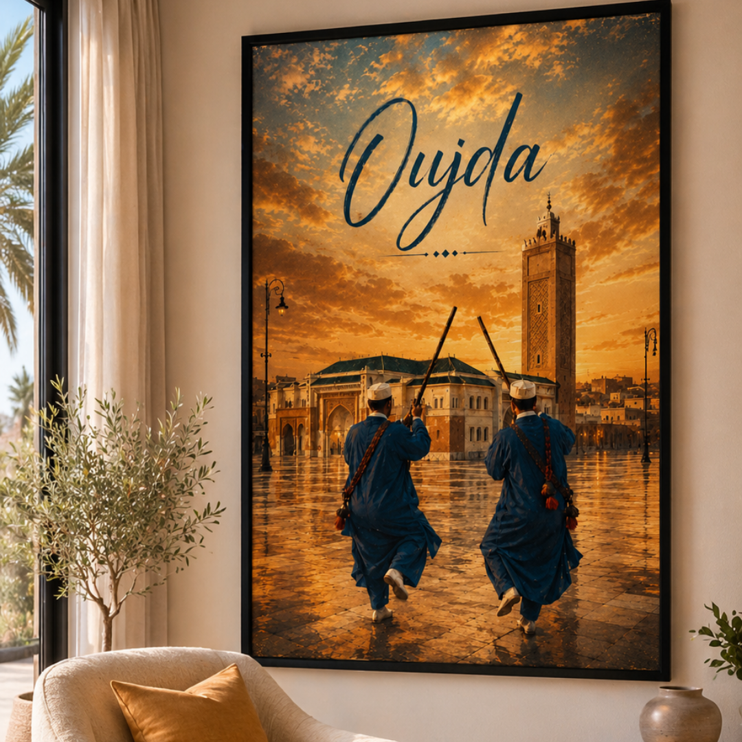 Tableau marocain Oujda vue détail