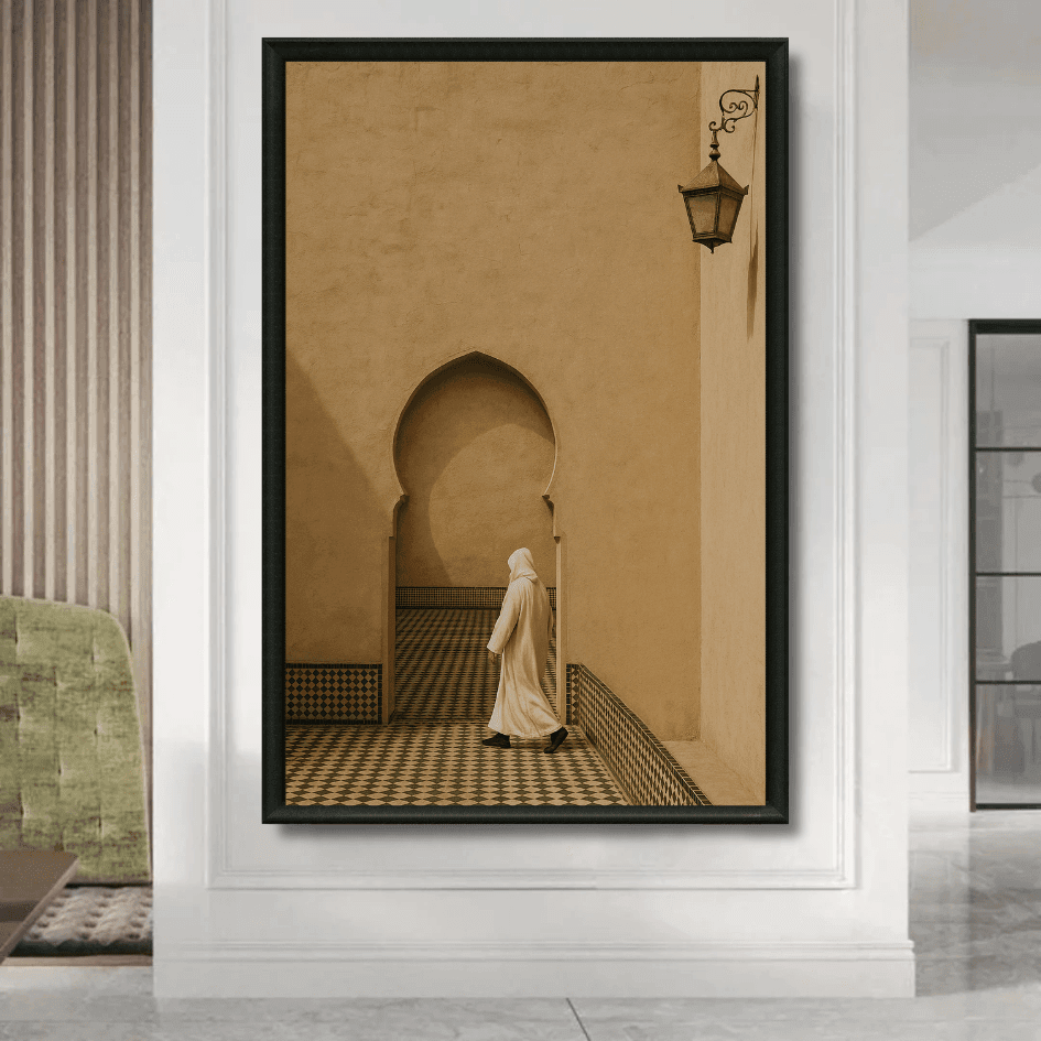 Tableau passage andalou architecture marocaine détail