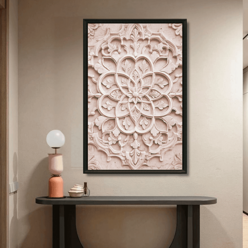 Tableau rosace murale zellige artisanat marocain