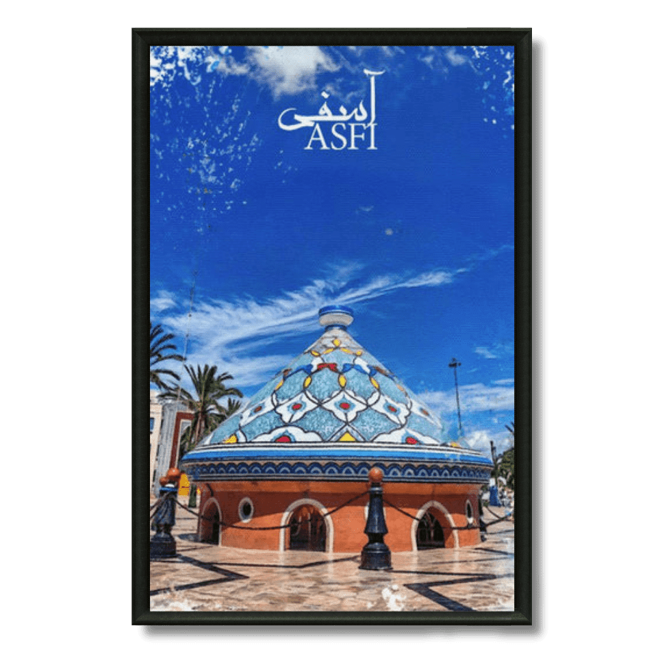 Tableau marocain Safi, ville de la poterie et céramique