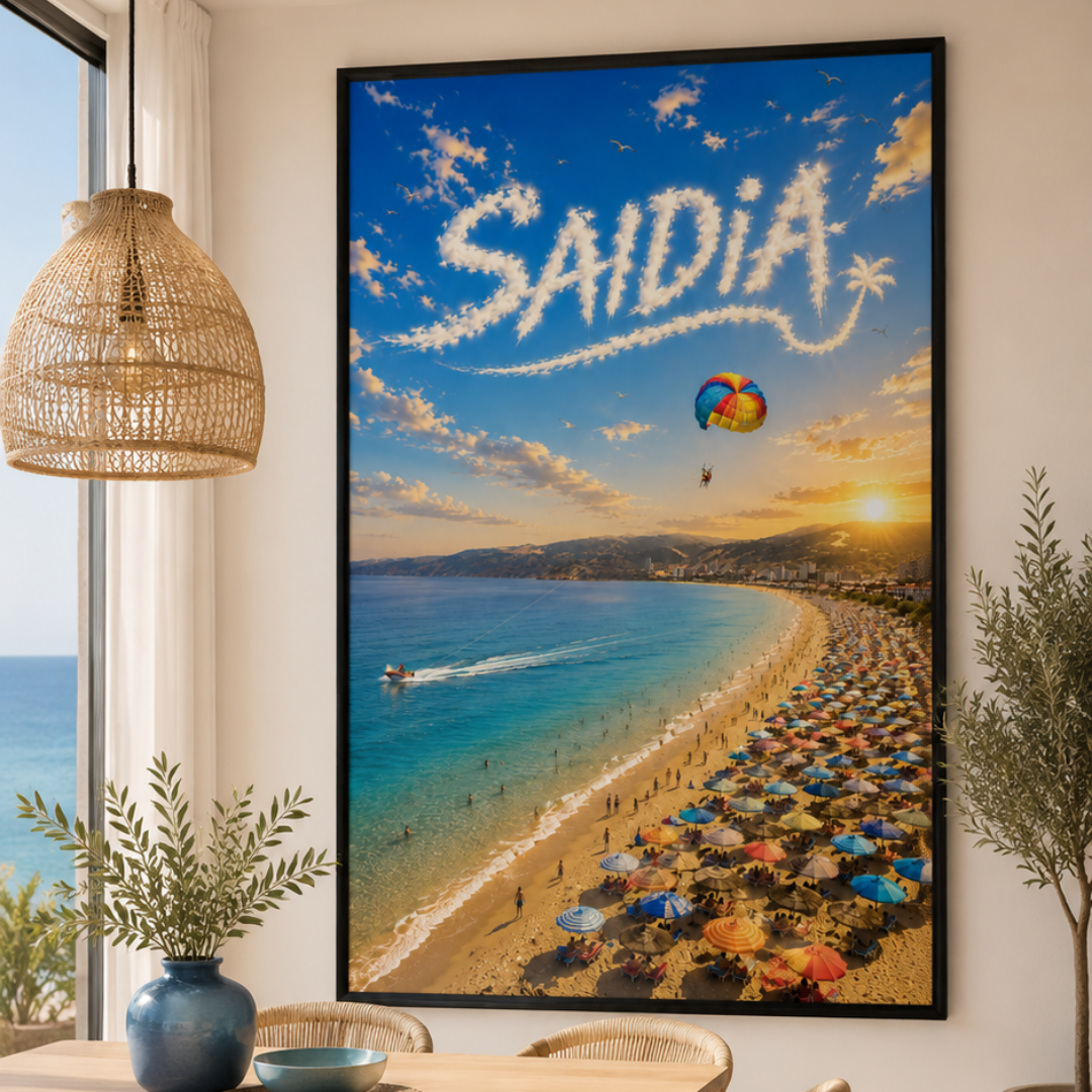 Tableau marocain Saidia vue détail