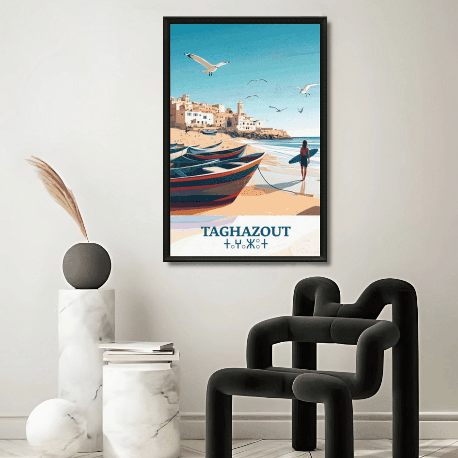 Tableau marocain Taghazout vue détail