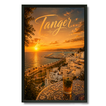 Tableau marocain Tanger, porte entre Afrique et Europe