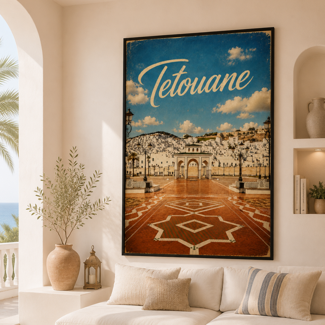 Tableau marocain Tétouan, la colombe blanche du nord