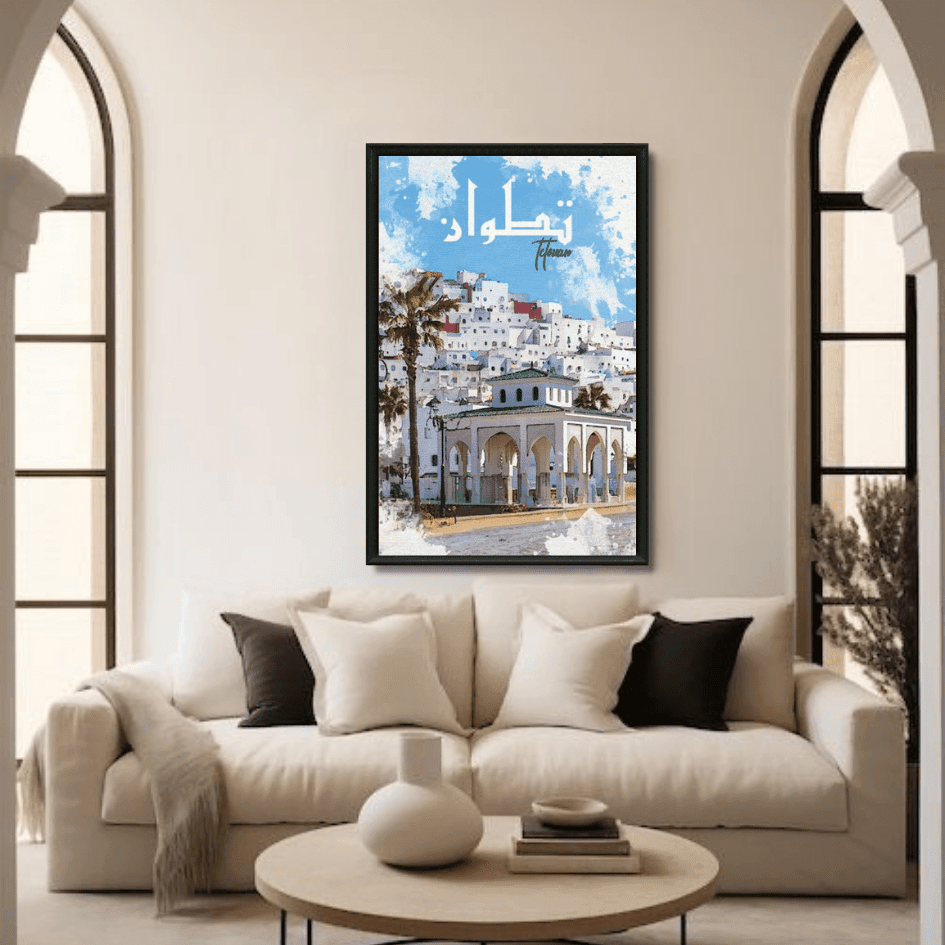 Tableau marocain Tétouan vue détail