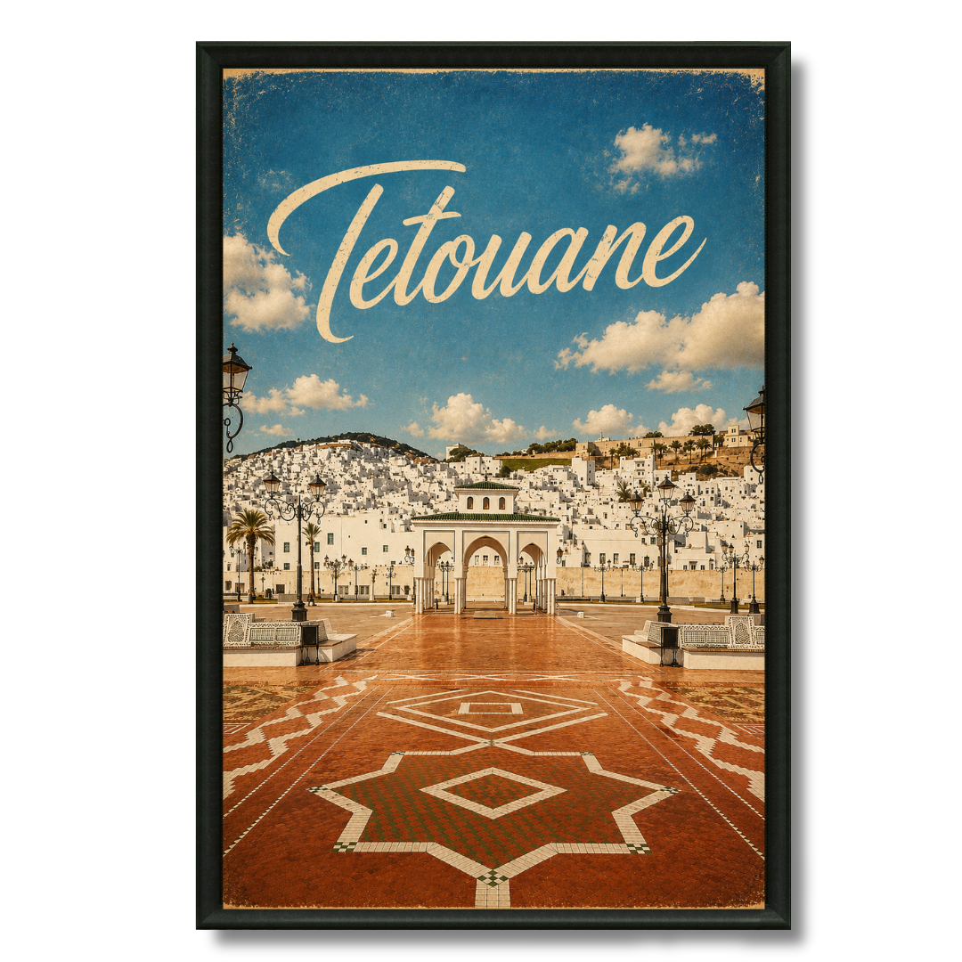 Tableau marocain Tétouan, la colombe blanche du nord