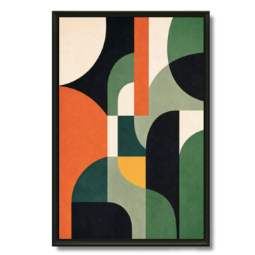 Tableau géométrie colorée art déco pop dynamique